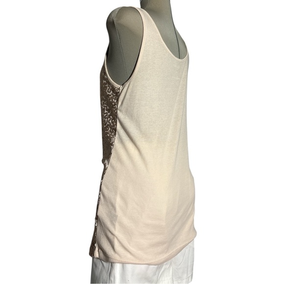 Old Navy Sequin Tank Top - Cream Size Large - Picture 7 of 8